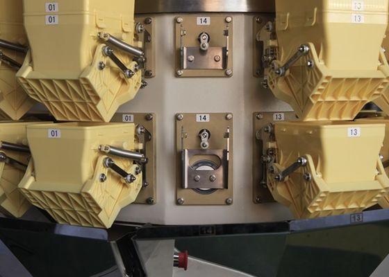 Carbon Steel Multihead Weigher Dengan Hopper Plastik 2.0L